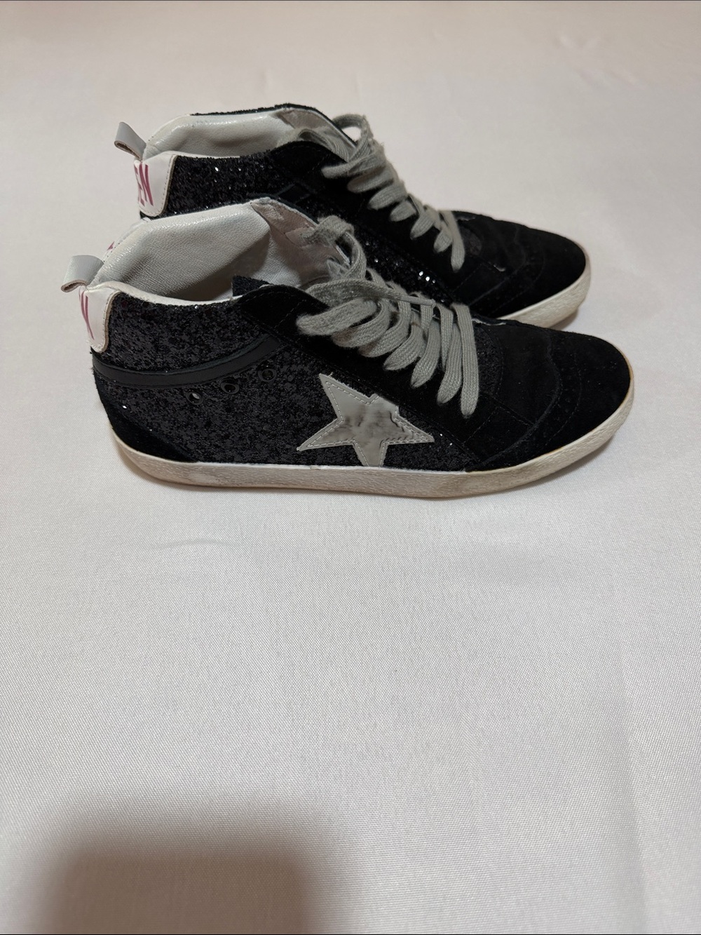 Golden Goose Midi Glitter Star Sneakers